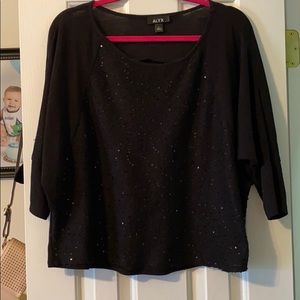 Women’s Black Sweater with Sequins Size Large